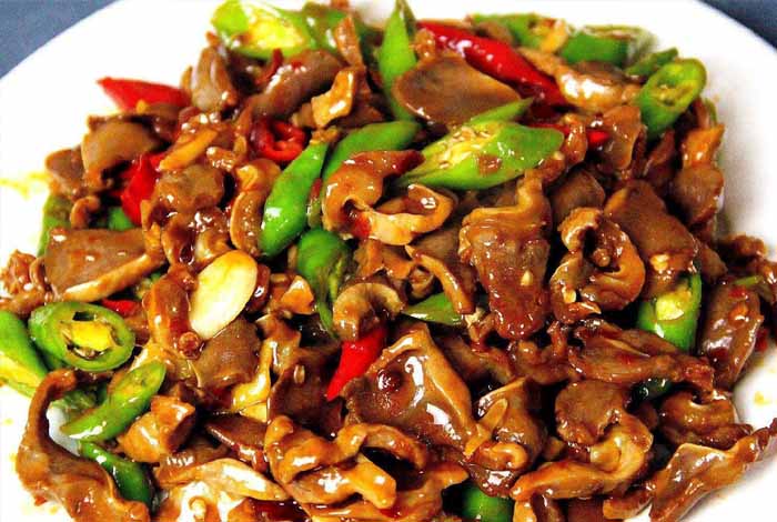 爆炒香辣鸡胗
